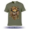 Bob-Marley Lion Smoking TシャツRasta-Lion-Smokingfashion Cotton and o-neck tee274k