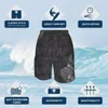 Heren shorts gitaar op chalkboard strand mannen broeken badkleding kunst typograhy's