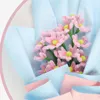 Couronnes de fleurs décoratives Crochet fil fait à la main Bouquet cerise faisant matériel paquet Rose fleur oeillet tricot à la main FlowersDecorat
