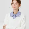 Bow Ties Fashion Classic White Laple valse kraag voor vrouwen vintage afneembare revers blouse tops nepcollars kraagje nepbow