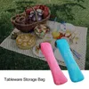 Travel Stainless Steel Fork Spoon Cutlery Portable Camping Bag Picnic Chopstick Y220530