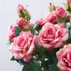 Düğün Çiçekleri Gelin Buket Beyaz Nedime Gerçek Touch Lateks Güller Yapay Diy Evlilik Aksesuarları Partisi Ev Dekorasyon Taşınması