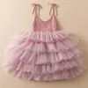 Küçük Kızlar Yaz Elbise Çocuklar İçin Prenses Doğum Günü Partisi Elbise Dantel Sling Tutu Düğün Çocuklar Vintage Çiçek Giysileri 225928070