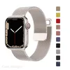 Rem för Apple Watch Band 7 45mm 40mm 38mm 42mm 41 44 mm Accessorie Magnet Loop Metal Armband för Iwatch Serie 7 4 5 6 SE 3 Y220401