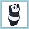 Parti di scarpe Accessori Scarpe 1Pc Cartoon Bear Panda Charms Fibbie Decorazione animale per giardino Sanda