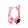 Cat Cute Ears سماعات الرأس اللاسلكية الكرتون Bluetooth Headphons Headphons Spossplosion E-sports E-sports