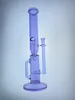 Уникальные курительные трубки в стиле Biao Glass фиолетового цвета с высоким количеством соединений высотой 38 см и диаметром 14 мм