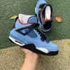 2022 Authentic 4 Off Travis Scotts Sail Athletic Shoes White Black Cat Bred Cactus Jack Taupe Haze Union Zen Master University Blue Outdoor Sneakers With Box