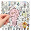 50PCS Graffiti Skateboard Stickers creative bulb flower For Car Baby Scrapbooking Pencil Case Diary Phone Laptop Planner Decoratio1328945