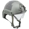 Casco tattico veloce MH con occhiali Attrezzatura da esterno Airsoft Paintabll Casco da tiro Protezione per la testa ABS Versione sempliceNO01-006