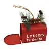 Dekoracje świąteczne dekoracja metalowa czerwona skrzynka pocztowa wisząca ozdoby drzewa wislarze Listy prezentowe do Świętego Mikołaja Dekoracje
