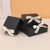 Black ribbon gift holiday party candy clothing general packaging carton paper bag supports customized size printed 220706