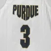 XFLSP NCAA Purdue Boilermaker 3 C. Edwards College Baskeball Stitched Men Tröjor Färg Black White University Jersey