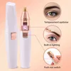 Épilateur 2 en 1 tondeuse à sourcils électrique USB rechargeable épilateur femmes rasoir lumière LED dame rasoir visage maquillage outil220422