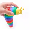 3D Fidget slug gearticuleerde realistische insecten speelgoed plezier kruipen sensorisch speelgoed kinderen volwassen stress reliever speelgoed schattig sxaug04