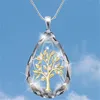 Religious crystal cross Jesus necklace Pendant christian holy image The Tree of Life Stairway Heaven teardrop crystal Ladies Necklaces pendants