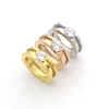 Fashion Mens Womens Designer Ringe Diamond Ring 2 Stück Set Edelstahlschmuck