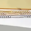 Mode 18k guldpläterad rostfritt stålkedja armband titan lyx varumärke designer bokstäver kedja armband män kvinnor metall smycken216s