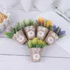 1 Set künstliche Pflanze Party Dekorative Blume Home Dekoration gefälschte kleine Mini -Topf -Bonsai -grüne Pflanze mit Vase