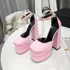 Designer-Sandalen für Damen, AEVITAS Sandalen, wasserdichte Plattform, High Heels, personalisierte Satin-Laufsteg-Schuhe, sexy Party, Hochzeitskleid, Schuhgröße 35–42 mit Box