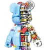 Machine Gewelddadige Beer 3D Half-Body Model Robot Bouwstenen Bricks Designer Speelgoed Collectie Bearbrick Set Kinderen Gift g220524