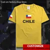 Chile Bandera del país Camiseta personalizada Jersey DIY Nombre Número 100 Camisetas de algodón High Street Fashion CHILE Tees 220620
