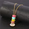 Pendant Necklaces Boho Tea Cup Necklace Woman Collier Sweater Chain Clothing Accessories Long Enamel Collane JewelryPendant