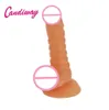 Candiway Realistic Dildo Flexible penis textured cock shaft suction cup female masturbation virgina G Spot sexy toy for women