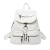 Confezioni telaio interno Soft Women's 2021 Korean Washed Leather White Leisure Zaino da viaggio alla moda di grande capacità