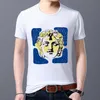 Camisetas masculinas Camiseta clássica Camiseta engraçada Série de impressão de esculturas criativas de escultura