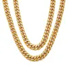 Halsband Mens Iced Out Chain Hip Hop smycken halsband armband guld silver miami kubanska länkkedjor halsband263s