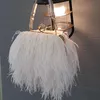 Evening Bags Luxury Ostrich Feather Party Clutch Bag Women Wedding Purses And Handbags Small Shoulder Chain Designer BagEvening264v