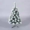 60 cm Mini Artificial Christmas Tree Xmas Year Home Ornaments Desktop Decorations Flocking Snowflake Y201020
