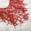 Chokers handgjorda fast färg pärlstav etnisk choker halsband för kvinnor röd vit korall form afrikansk haklapp krage boho uttalande juvelrychokers