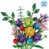 الأفكار الفنية الزهور باقة بناء لبنات MOC رومانسية روز زهرة الطوب المنزل ديكور ديي ألعاب DIY لفتاة هدية عيد ميلاد 220527