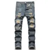 Multiple Ripped Men's Jeans 2022 New Slim Fit Straight Denim Pants Fashion Casual Streetwear Size 28-40 Vaqueros de hombre