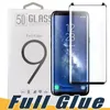 AB Full Glue Adge Screction Protector Treamed Glass Case Fliply 3D -изогнутый для Samsung S22 S21 S20 Ultra S10 S8 S9 плюс примечание 20 10 9 плюс