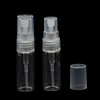 50pcs/Lot 2ml 3ml 5ml 10ml Portable Clear Glass refillable Perfume Bottle With Spray Empty Parfum Cosmetic Vials With Atomizer 220711