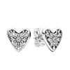 Andy Jewel Authentic 925 Sterling Silver Studs Hearts Of Winter Stud Earrings Fits European Pandora Style Studs Jewelry 296368CZ