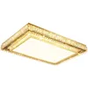 Rectangle cristal LED plafonniers lampe pour salon chambre toit maison or mode moderne décoration lustre luminaire