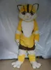 Kostüme Performance Langer pelziger Husky-Hund Maskottchen Performance Fursuit Halloween-Anzug Kostümkostüme Werbung Maskottchen Charakter in Erwachsenengröße