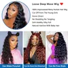 Lace Wigs Transparent Loose Deep Wave Front Human Hair Wig Pre Plucked Frontal 4x4 Closure WigsLace