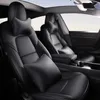 Fashion Car Special Artificial Leather Seat Cover f￶r Tesla Model 3 17-21 Auto Decoration Interior Accessories Protector Cushion 1 Set