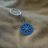 Keychains SanLan Viking Rune KeyRing Necklace For Men Gift Magical Runic Symbol Amulet KeyRingsKeychains Fier22