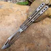 TheOne The Butterfly Trainer Knife Orca Channel Titanium Hande D2 Blade System System Jilt Free-Swinging EDC Tool Knives 19147