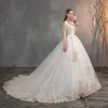 Autres robes De mariée 2022 Robe De l'épaule demi manches Robe dentelle Applique grande taille Simple Robe De Mariee