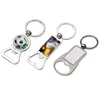 Ouvre-bouteille Porte-clés Transter Thermique DIY sublimation porte-clés blanc rond carré cadre photo porte-clés Argent Plaqué Alliage Porte-clés De Voiture Souvenir Accessoires