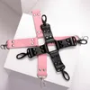 Blackwolf Soft PU Leather Cross Belt for Handcuffs Anke Cuffs Bondage Restraints sexy Products BDSM Toys Couples Adults