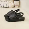 솔리드 PVC Childrens Sandals 신발 여름 방수 아파트 소녀 해변 신발 패션 소프트 비 슬립 공주 어린이 샌들 220621