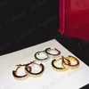 New Famous love stud earring with full diamond for mother women 316L stainless steel gold silver rose earring designer jewelry simple style